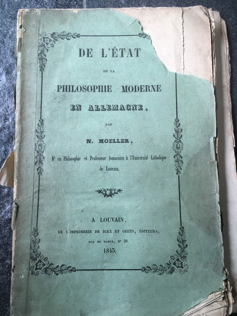 De l'état de la phylosophie moderne en Allemagne - Moeller, Enlèvement ou Envoi