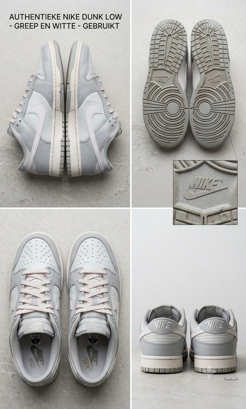 Nike Dunk Low Retro "Grey Fog" - Maat 43 - Goede, Kleding | Heren, Schoenen, Ophalen, Wit, Sneakers