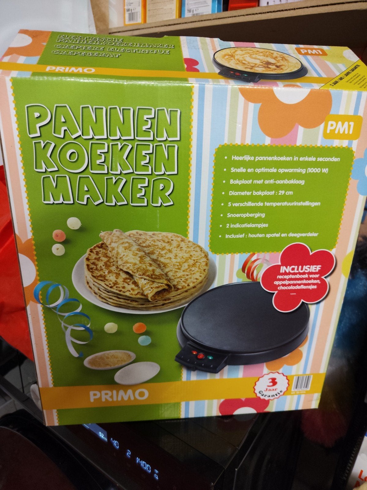 Pannenkoeken maker, Ophalen