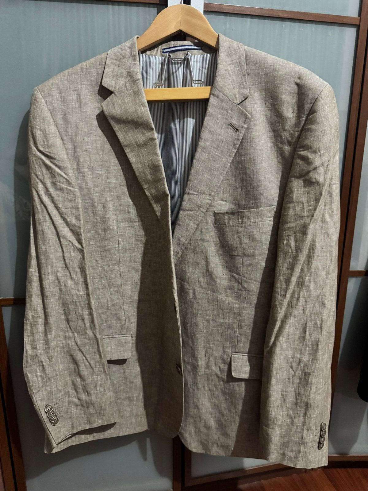 Blazer en lin beige, Enlèvement ou Envoi, Comme neuf, Beige