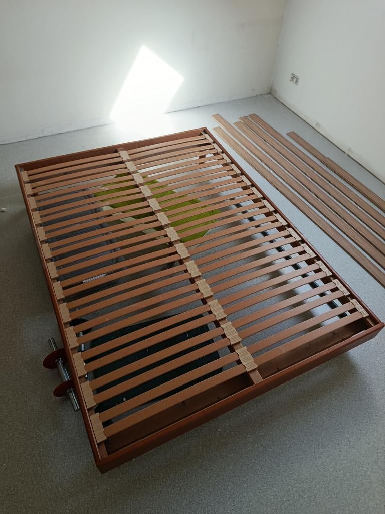 tweepersoonsbed 140x190cm met boxspring op poten en houten f, Huis en Inrichting, Slaapkamer | Matrassen en Bedbodems, Bedbodem