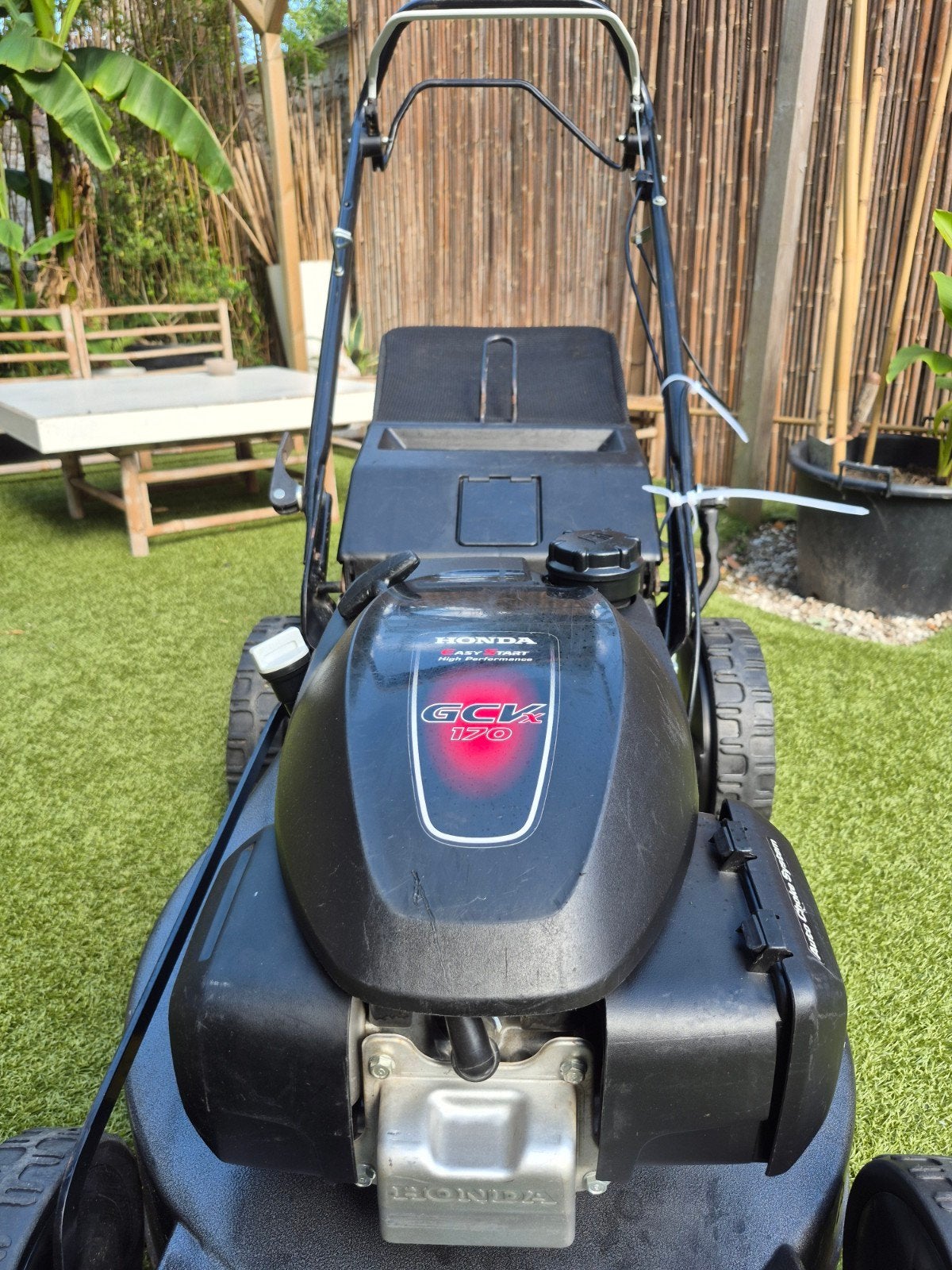 SENTAR 51 cm gesleepte maaier — Honda GCVx170-motor, Cirkelmaaier, Gebruikt, HONDA, Opvangbak