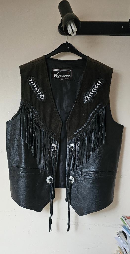leren vest in biker/westernstijl (Kerozen) 5XL, Dames, Jas | leer, Ophalen of Verzenden, Nieuw zonder kaartje