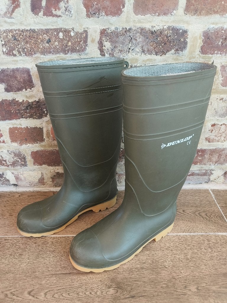 Groene Dunlop Laarzen - Maat 41 (28cm), Ophalen, Overige kleuren, Dunlop, Regenlaarzen