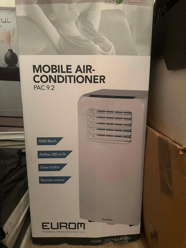 Eurom PAC 9.2 mobiele airco 9000 BTU – zeer goede staat, Elektronische apparatuur, Airco's, Ophalen, Koelen en Ontvochtigen, Timer