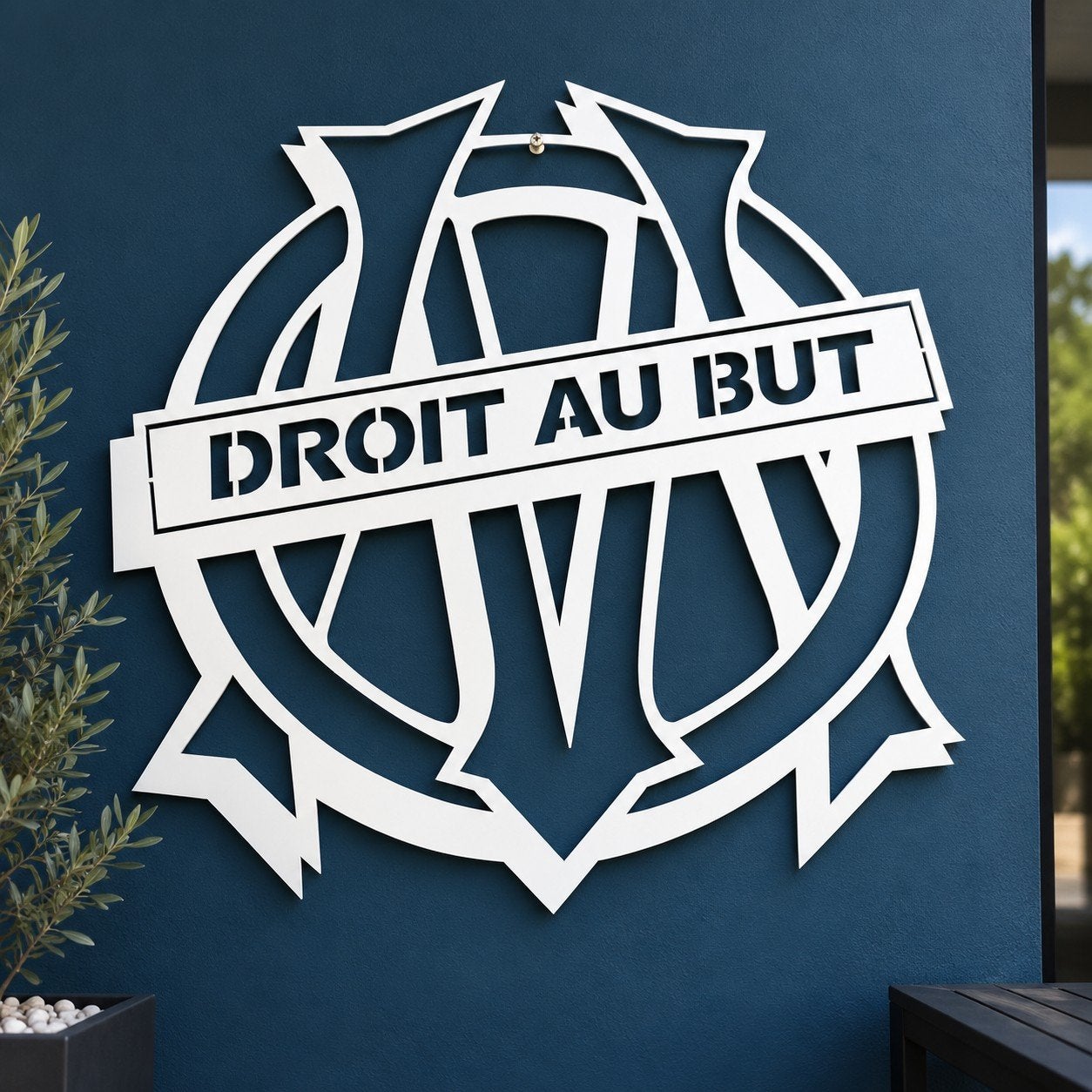 logo OM Metal, Métal, Objet de décoration, 60 cm, Fait main