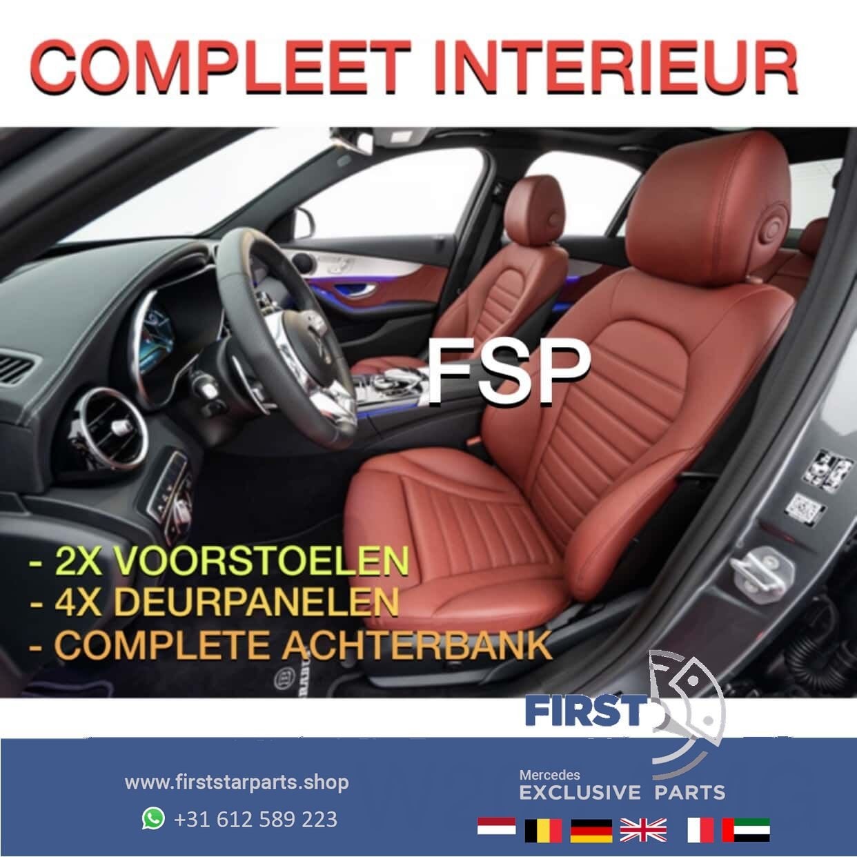 W205 INTERIEUR C43 C63 AMG STOELEN Mercedes C Klasse 2014-20