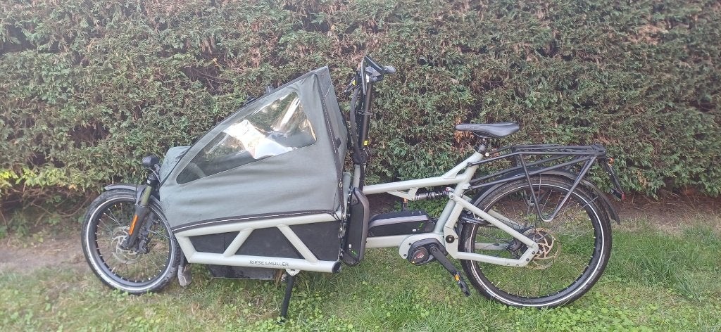 Riese & Müller Load4 60 Vario bakfiets Speedelec, Gebruikt, 47 tot 51 cm, 50 km per accu of meer, Ophalen