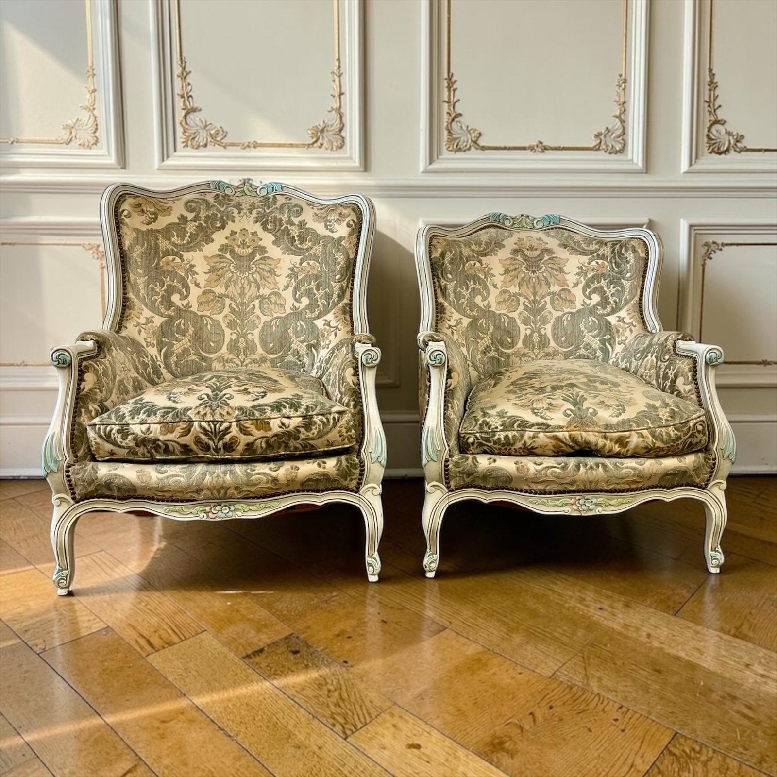 Set van 2 vintage barok fauteuils / eenzitten / zetels, Ophalen