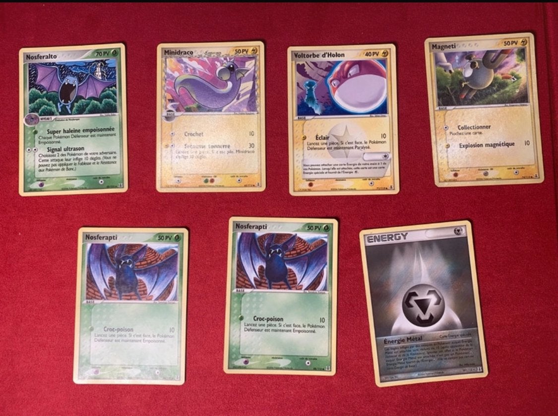 Cartes Pokémon - Set EX : Espèces Delta, Hobby & Loisirs créatifs, Enlèvement ou Envoi, Utilisé, Plusieurs cartes