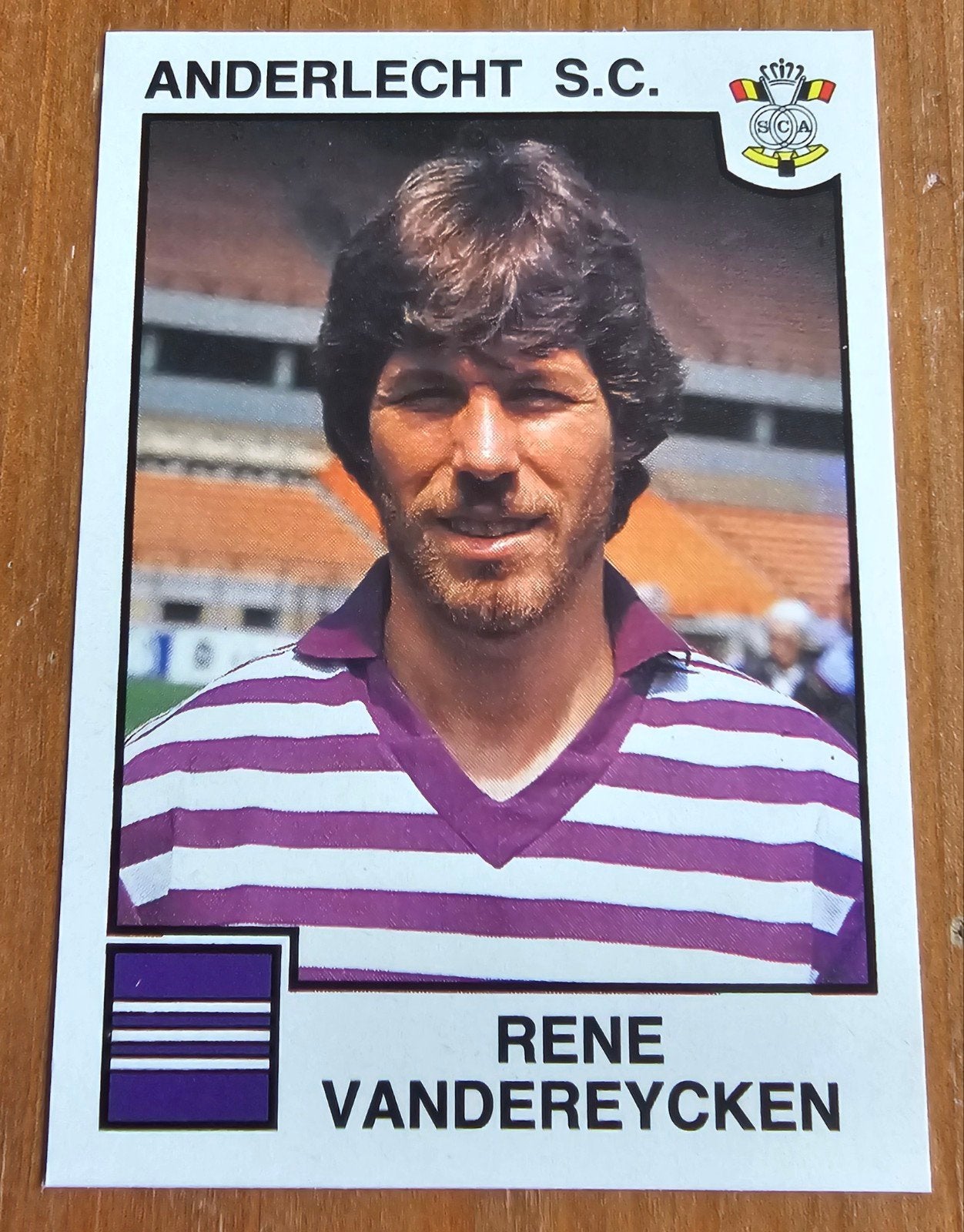 Panini Football 85 #9 Rene Vandereycken Anderlecht Voetbal!, Ophalen of Verzenden, Zo goed als nieuw, Sticker