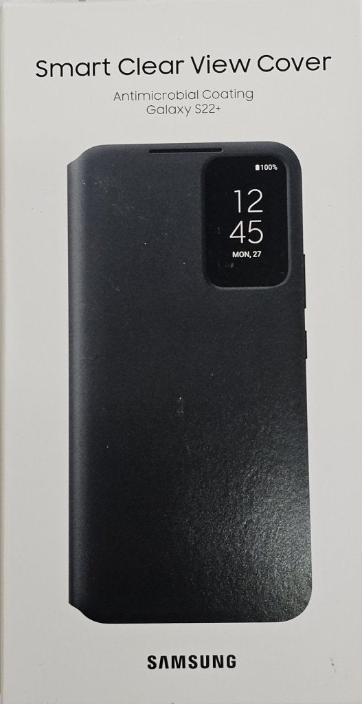 Samsung Galaxy S22+ Clear View Cover Zwart - Retourdeal, Telecommunicatie, Niet ingevuld, Niet ingevuld, Niet ingevuld