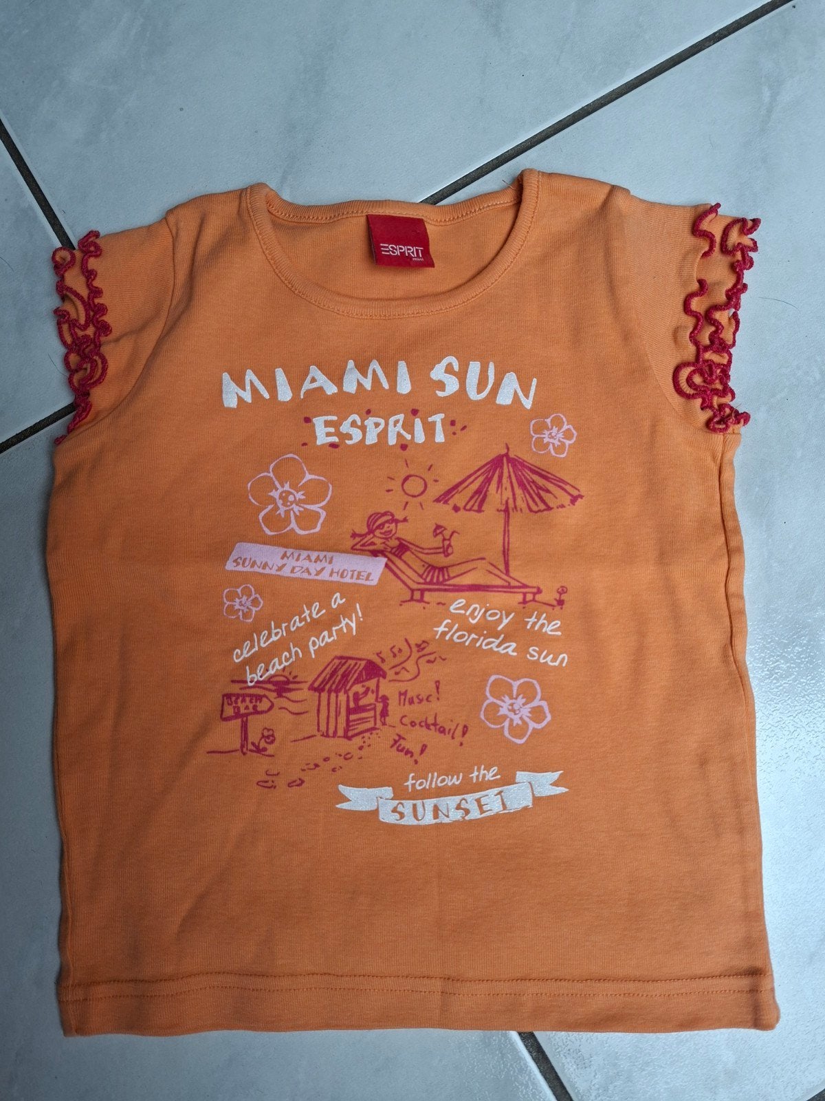 oranje topje esprit mini, Kinderen en Baby's, Kinderkleding | Maat 104, Gebruikt, Meisje, Ophalen of Verzenden, Esprit