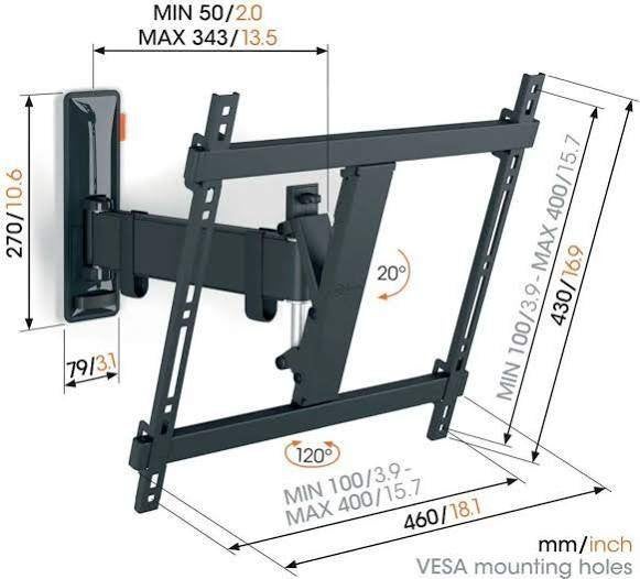 Support TV Vogel's COMFORT TVM 3425 - Orientable, Enlèvement ou Envoi, Comme neuf