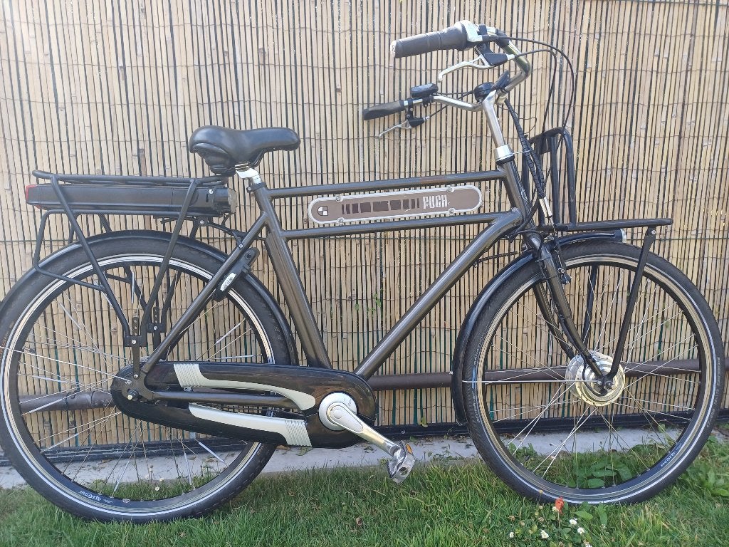 Elektrische herenfiets transportfiets groot kader, Ophalen, Velgrem, Versnellingen, Zo goed als nieuw