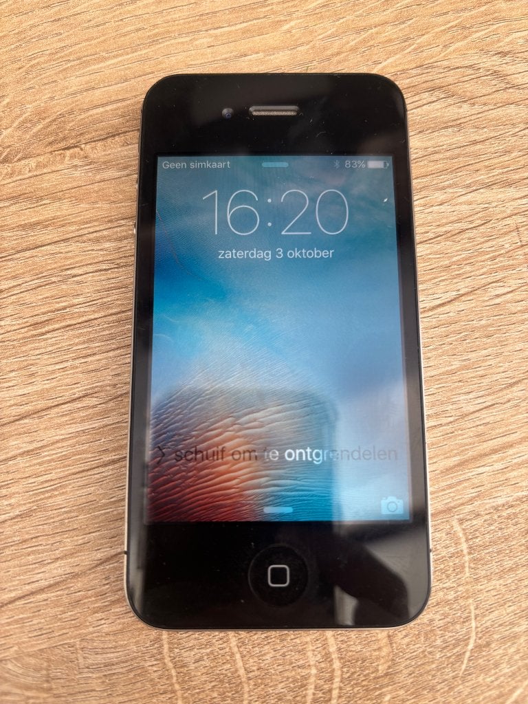 iPhone 4, Telecommunicatie, Ophalen, Zo goed als nieuw, Zwart, IPhone 4