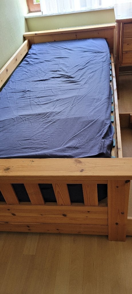 eenpersoonsbed, Beige, Une personne, Utilisé, Tijdloos
