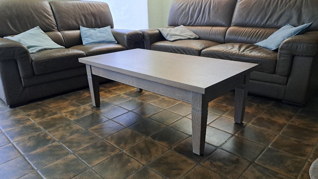 Salontafel eik!, 100 à 150 cm, Comme neuf, Landelijk, Enlèvement