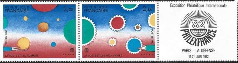 set Postzegels 1982 Postzegeltentoonstelling Philexfrance, Postzegels en Munten, Ophalen of Verzenden, Postfris