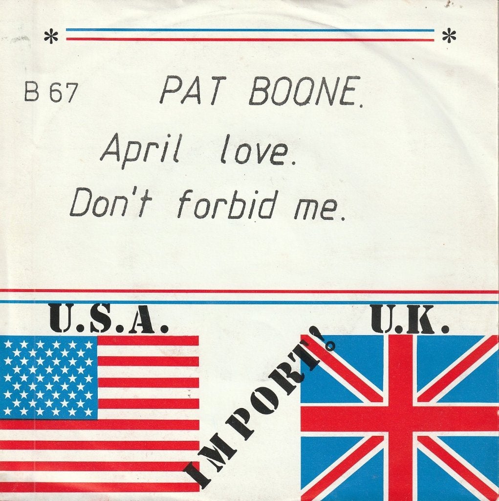 Pat Boone - April love, CD & DVD, Vinyles Singles, Pochette photo, Single, Autres genres, Utilisé