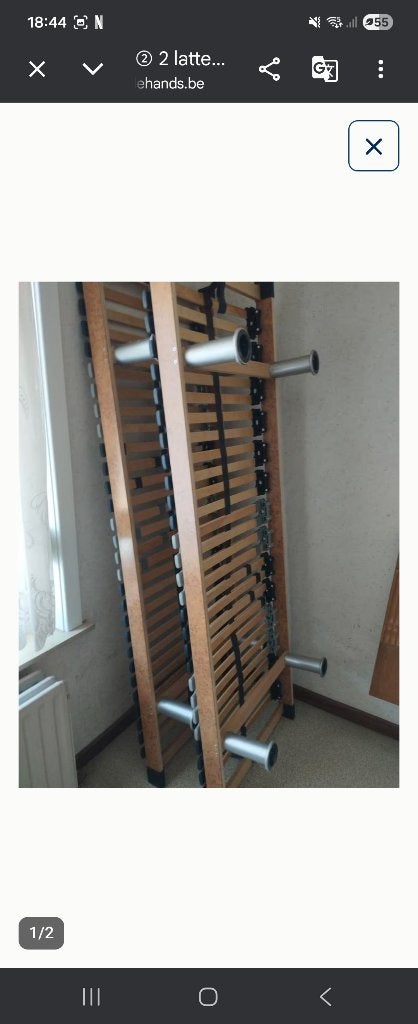 Lattenbodems, Huis en Inrichting, Ophalen, 70 cm of minder, Tweepersoons, Zo goed als nieuw