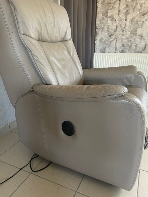 lederen elektrische relaxzetel, Huis en Inrichting, Ophalen, Gebruikt, Leer