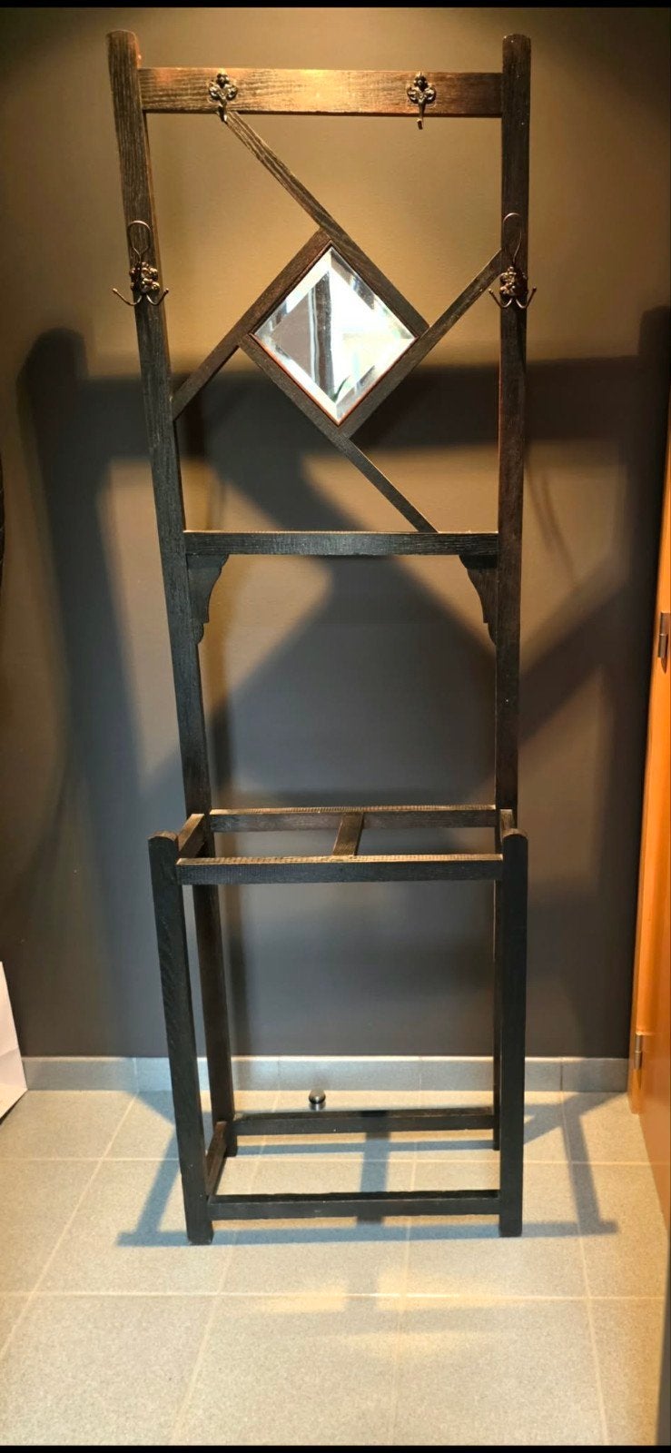 Porte-manteaux en bois Art Déco vintage, Enlèvement