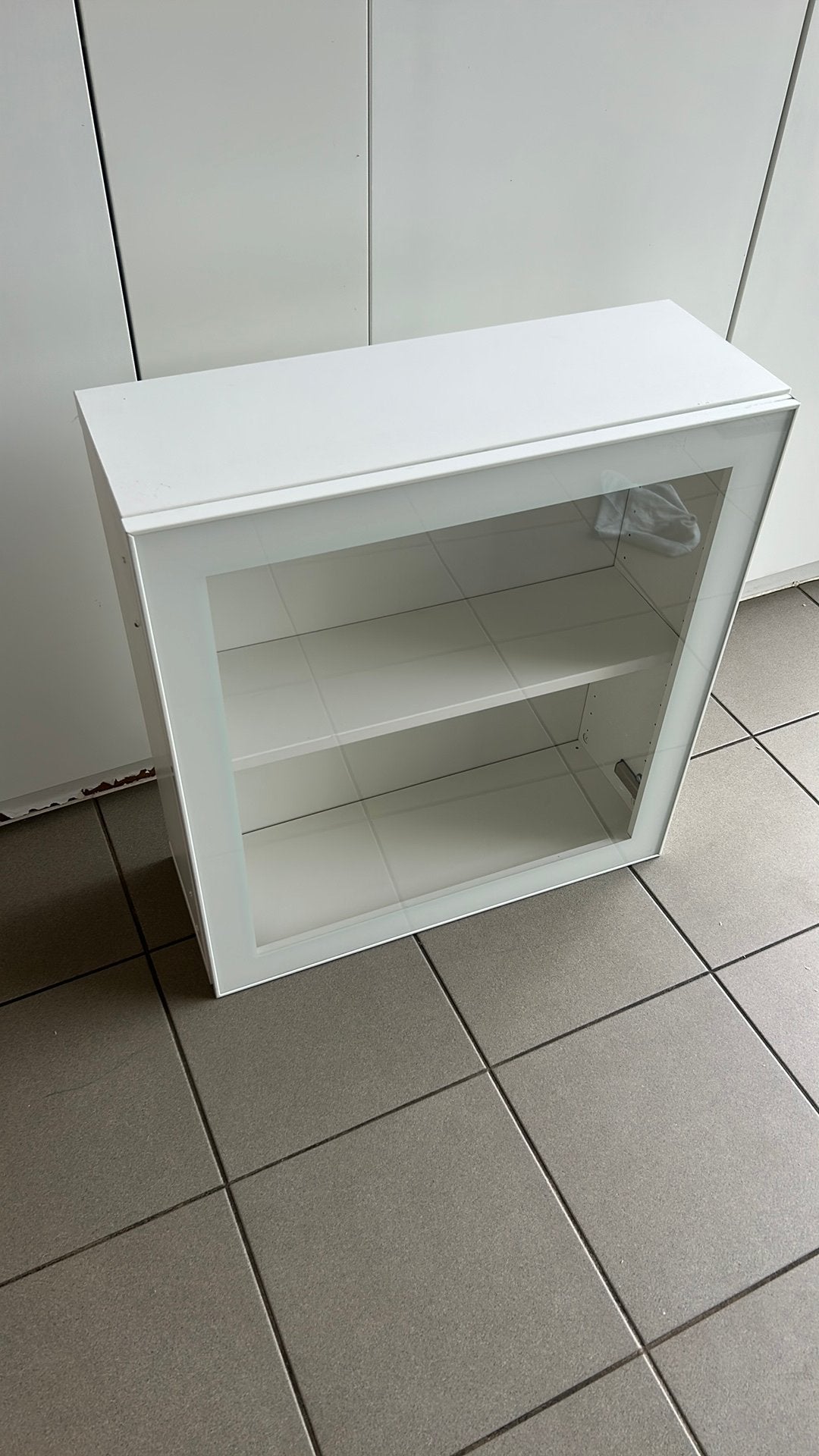 IKEA BESTÅ Vitrinekast / Wandkast wit met GLASSVIK, Enlèvement, Utilisé, Verre