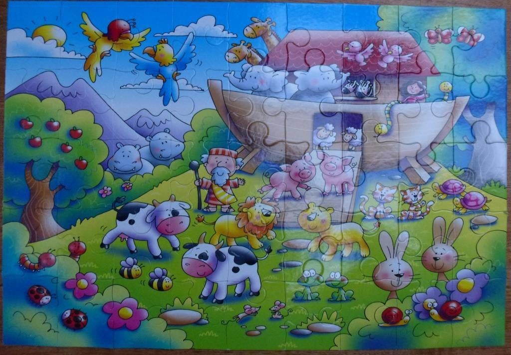 puzzle Arche de Noé 3 + Grafix 45 grandes pièces, Enlèvement ou Envoi, 10 à 50 pièces, Utilisé, 2 à 4 ans