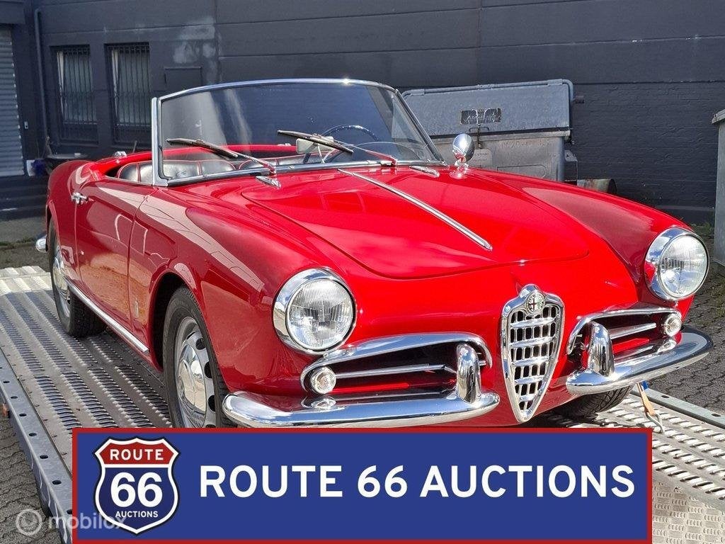 Alfa Romeo Giulietta Spider | 1957 | Route 66 Auctions, Autos, Achat, Entreprise, Boîte manuelle, Autre carrosserie
