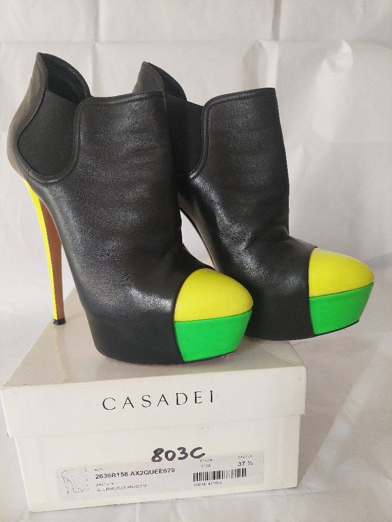 803C* CASADEI sexy boots high heels (37,5), Autres couleurs, Boots et Botinnes, Porté, Casadei