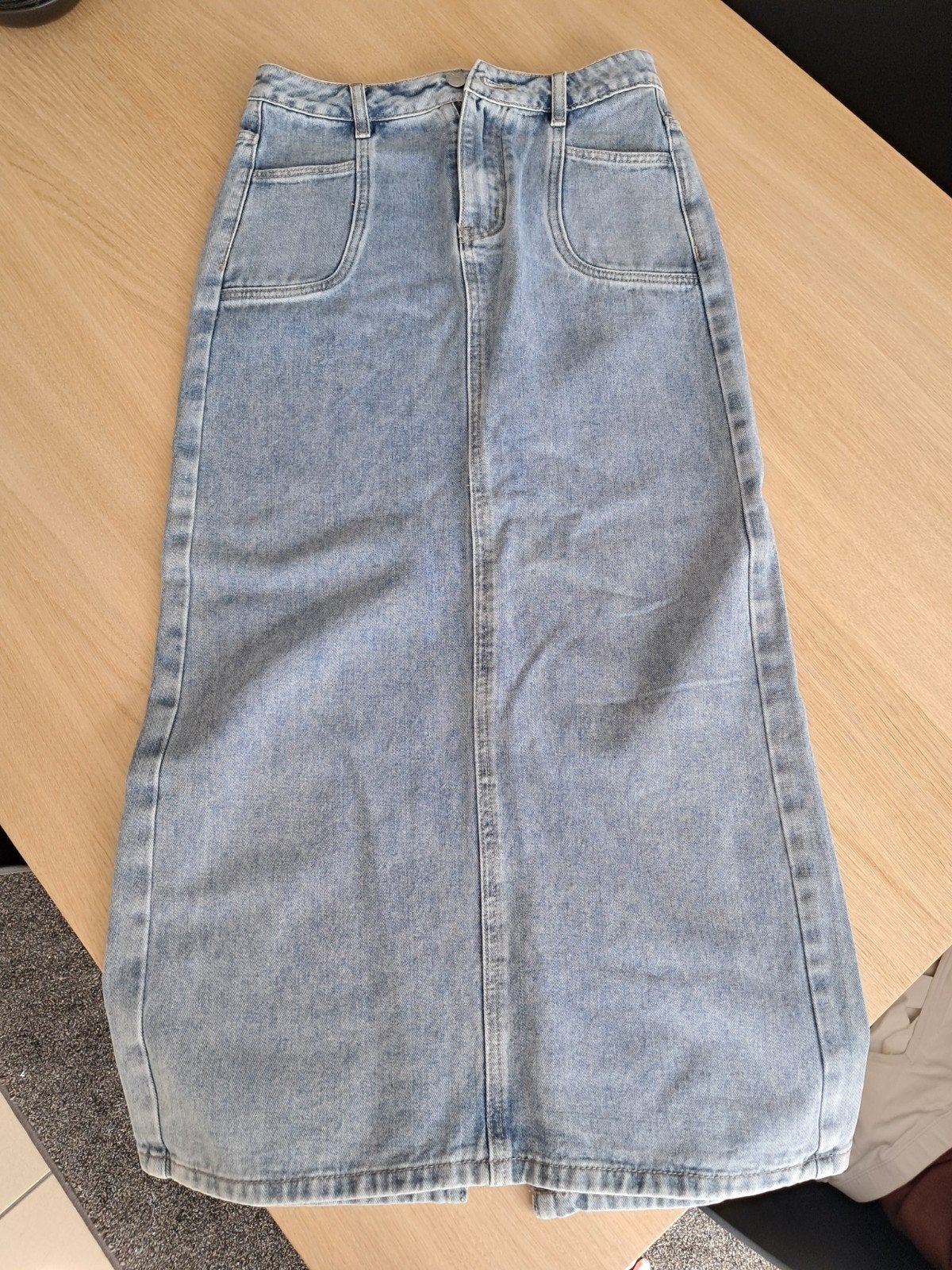 Lange jeansrok, Blauw, Rosa, Ophalen of Verzenden, Zo goed als nieuw