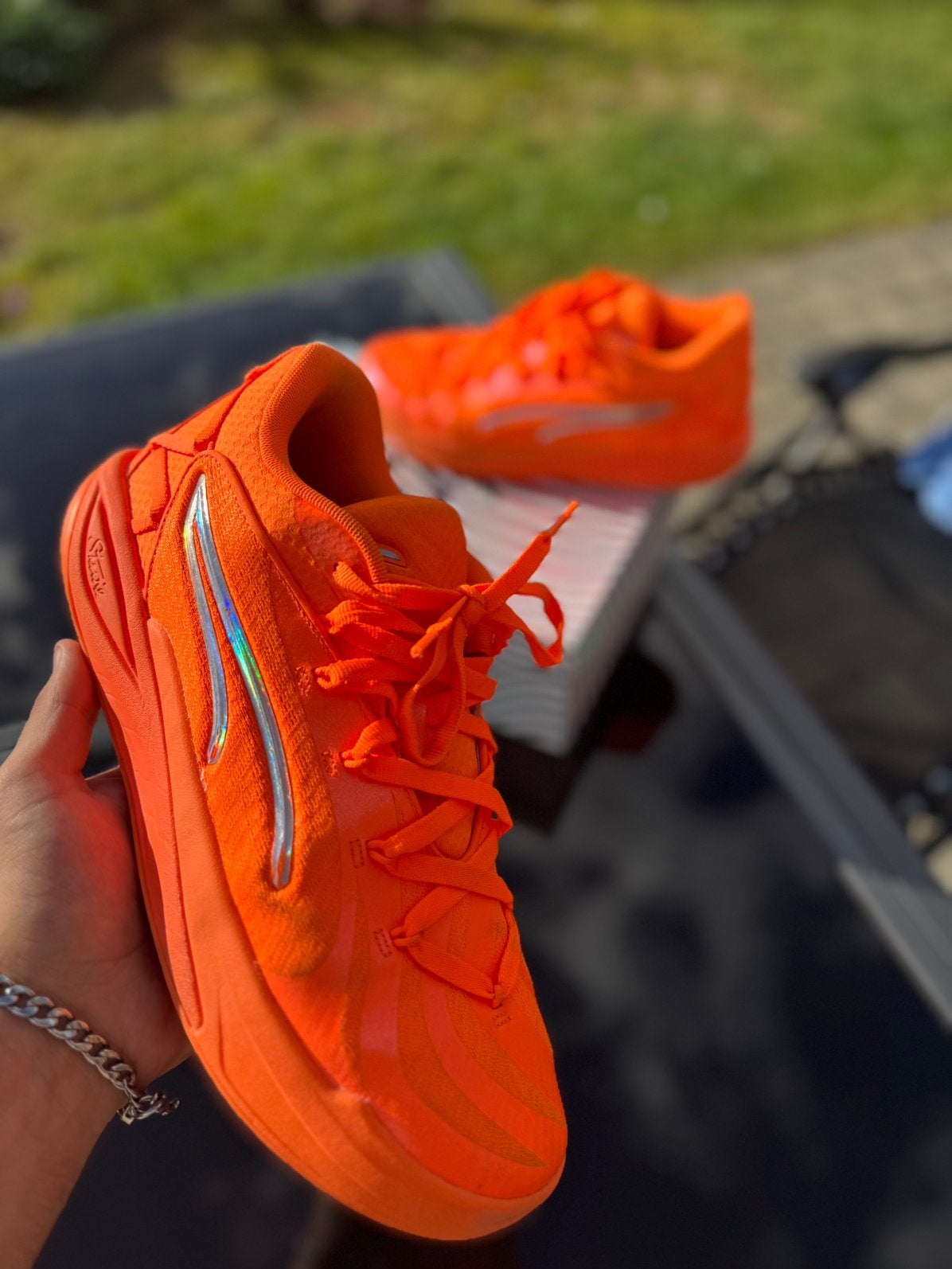 Chaussure de sport basketball orange, Sports & Fitness, Enlèvement ou Envoi, Neuf, Chaussures