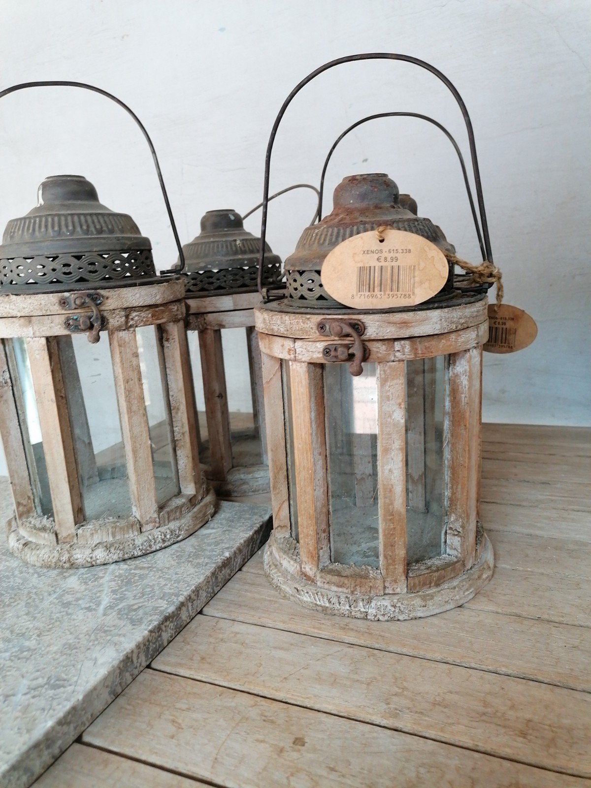 Lantaarns, vier retro look lantaarn voor kaars of lampen., Ophalen, Kaars