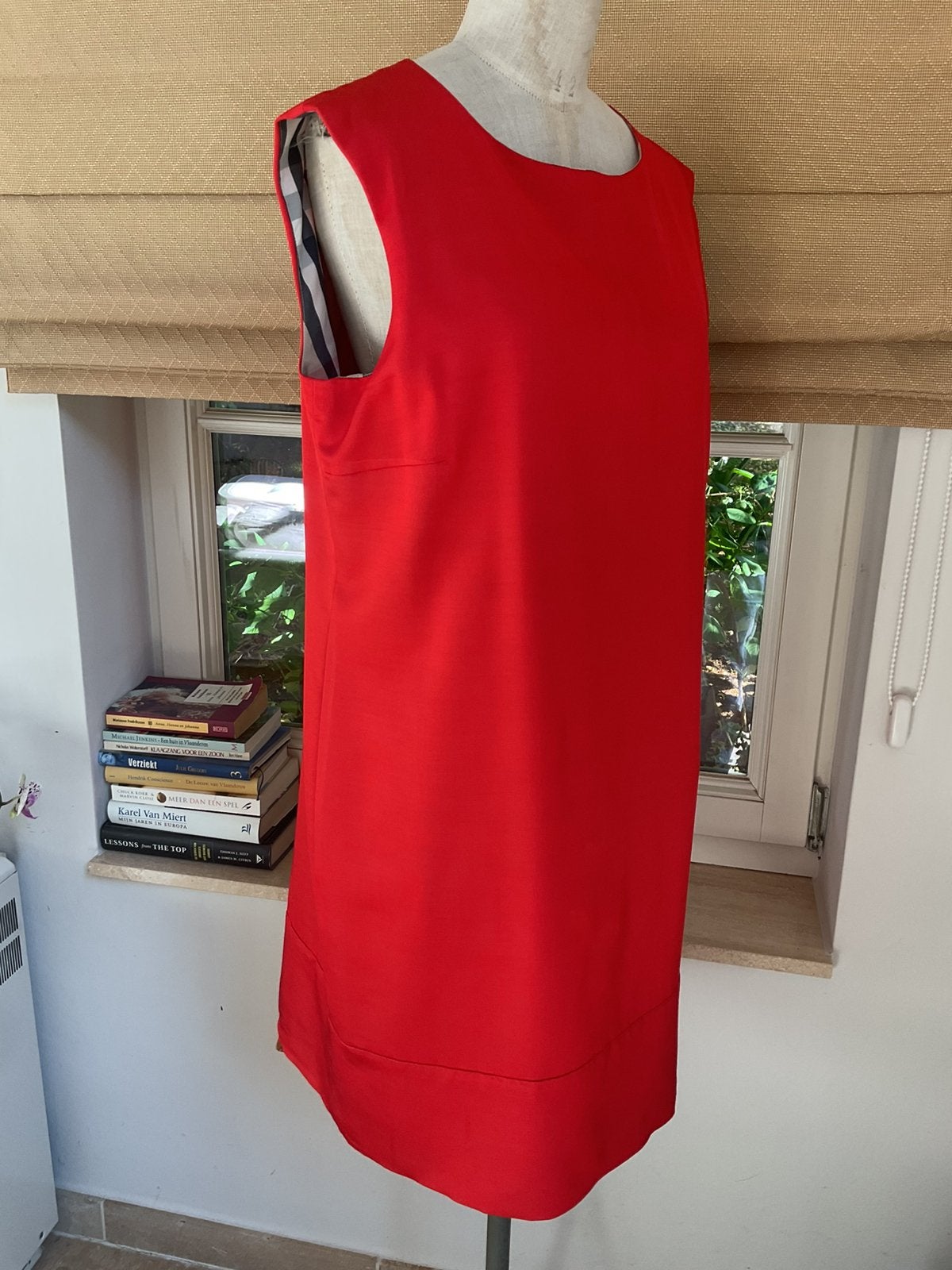 Jurk van Burberry maat 44 (46), Ophalen of Verzenden, Gedragen, Maat 42/44 (L), Rood
