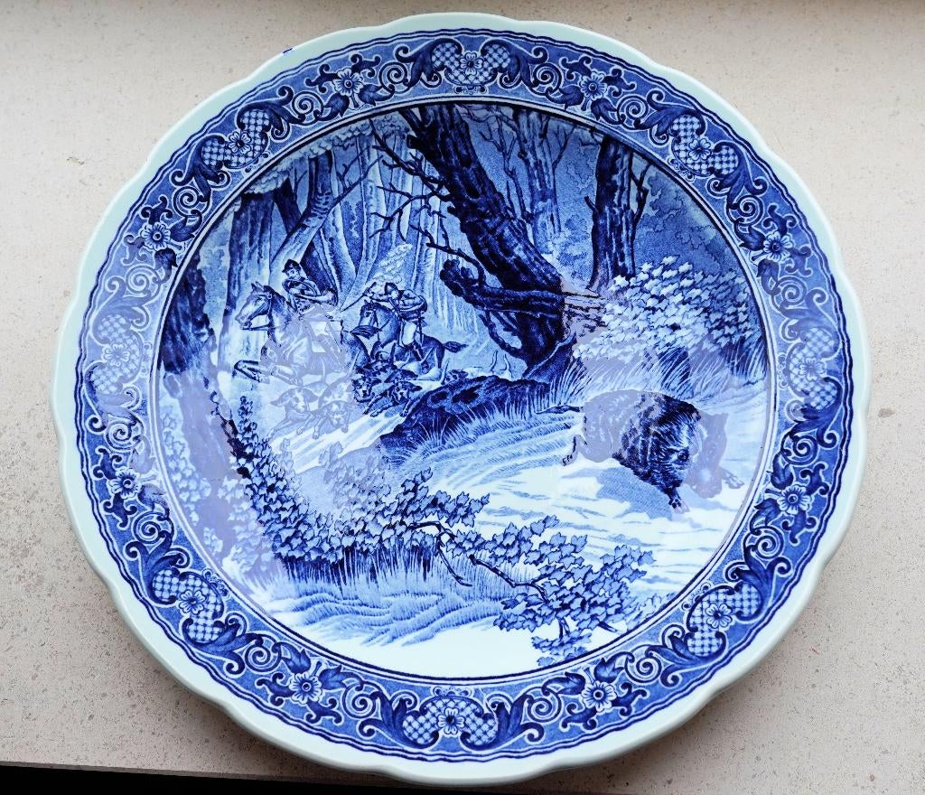 Delfts blauw bord wandbord Royal Sphinx by Boch, Ophalen, Zo goed als nieuw