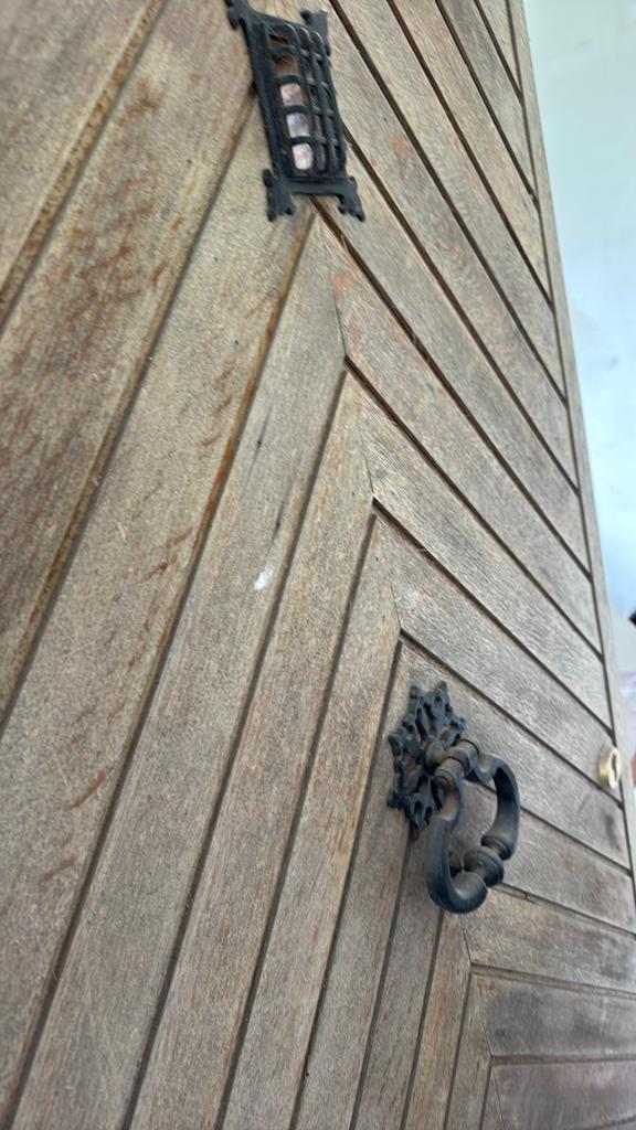 Prachtige visgraat massieve eiken deur, Ophalen, Gebruikt