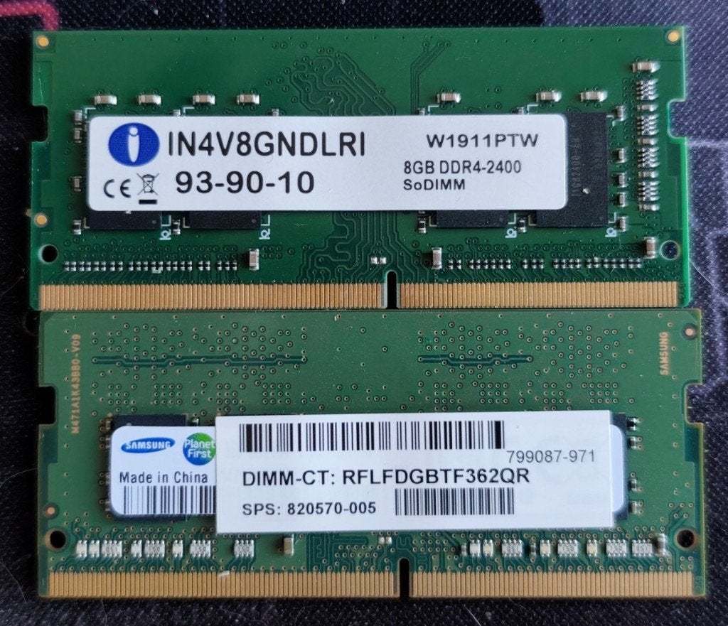 SODIMM 2x8GB DDR4-2400, Enlèvement ou Envoi, DDR4, 8 GB, Utilisé