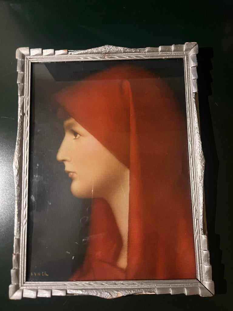 Reproductie van Fabiola portret Jean-Jaques Henner, Antiek en Kunst, Ophalen of Verzenden