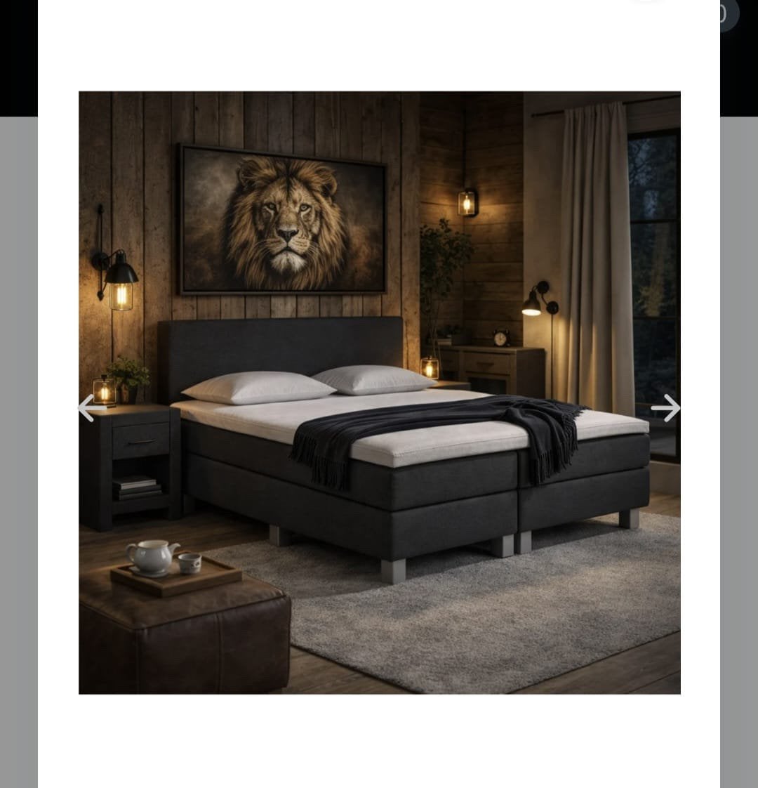 Boxspring nog nieuw in verpakking, Ophalen, Zwart, 180 cm, 200 cm