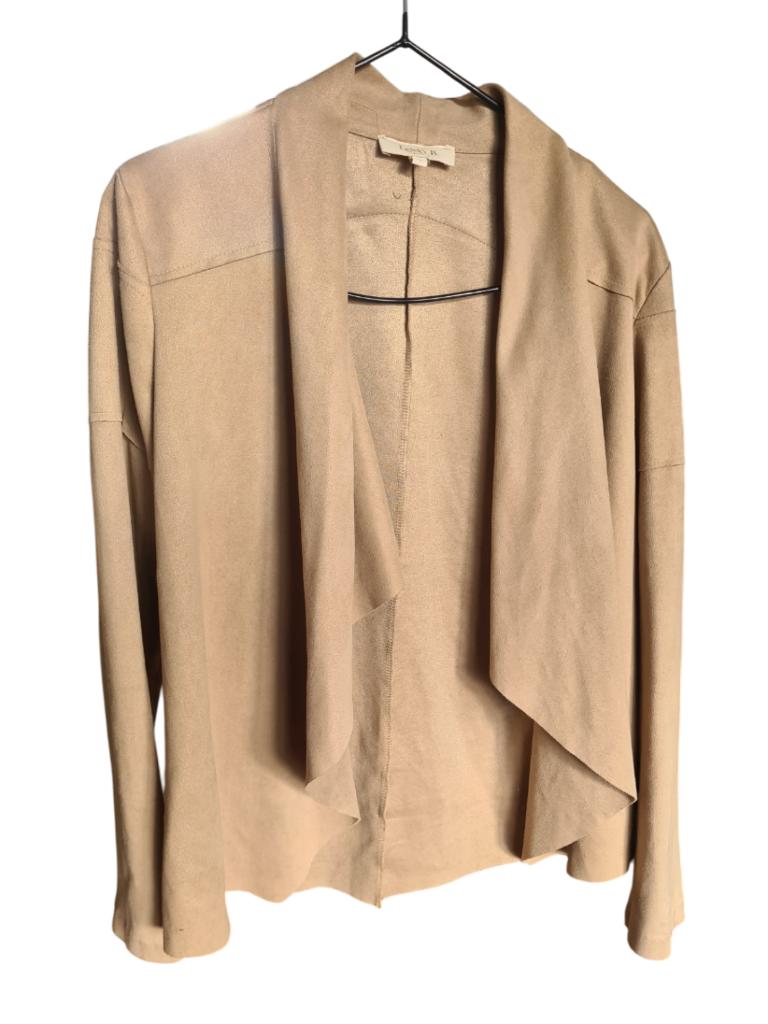 Veste en daim beige modèle Waterfall, Vêtements | Femmes, Taille 38/40 (M), Beige, Comme neuf, Manteau