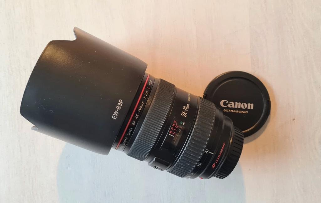Canon EF 24-70 mm f/2,8 L USM, TV, Hi-fi & Vidéo, Enlèvement ou Envoi, Utilisé, Lentille standard, Zoom