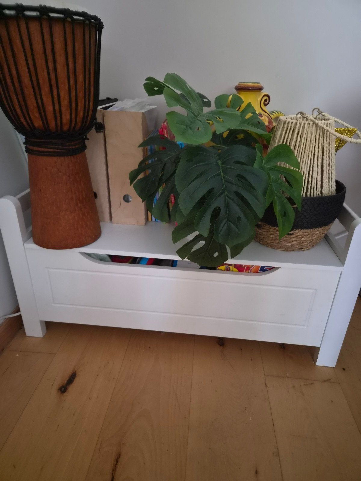 Coffre de rangement blanc vernis, Maison & Meubles, Accessoires pour la Maison | Autre, Blanc, Bois