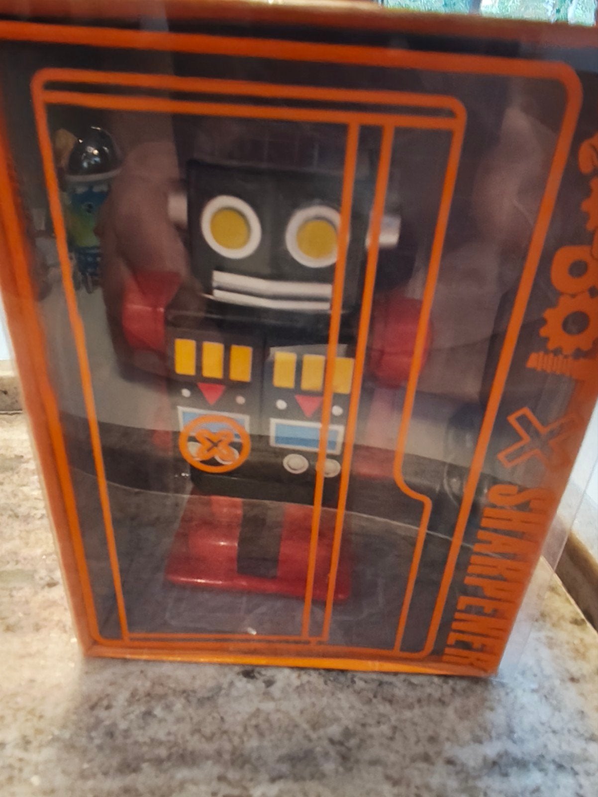 Vintage robot potlood slijper, Antiek en Kunst, Ophalen