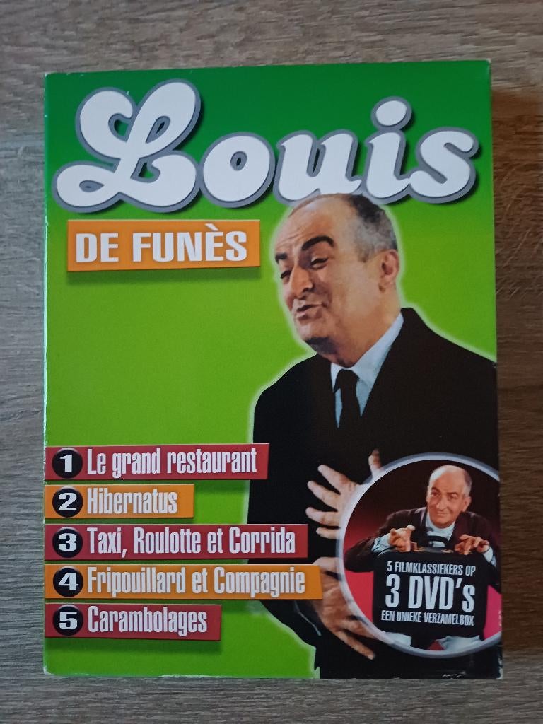 DVD Box 5x Louis De Funès, Cd's en Dvd's, Dvd's | Komedie, Gebruikt, Actiekomedie, Alle leeftijden, Ophalen of Verzenden