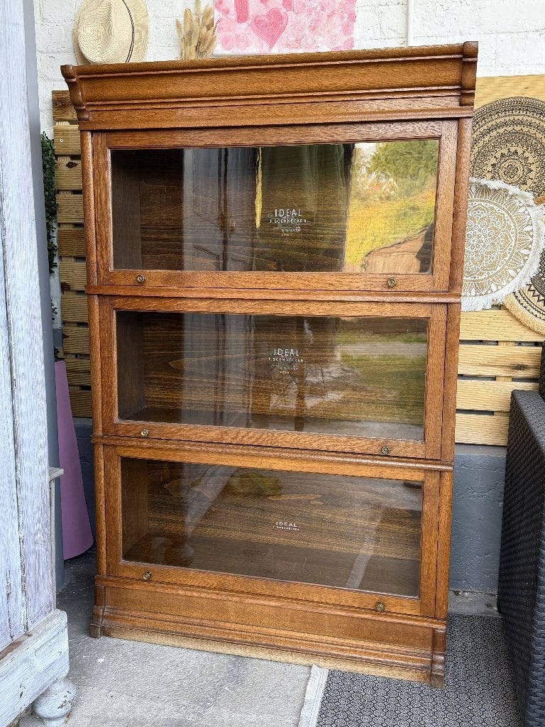 Bibliothèque vitrine ancienne F. Soennecken Ideal, Maison & Meubles, 25 à 50 cm, Enlèvement, Utilisé, 50 à 100 cm