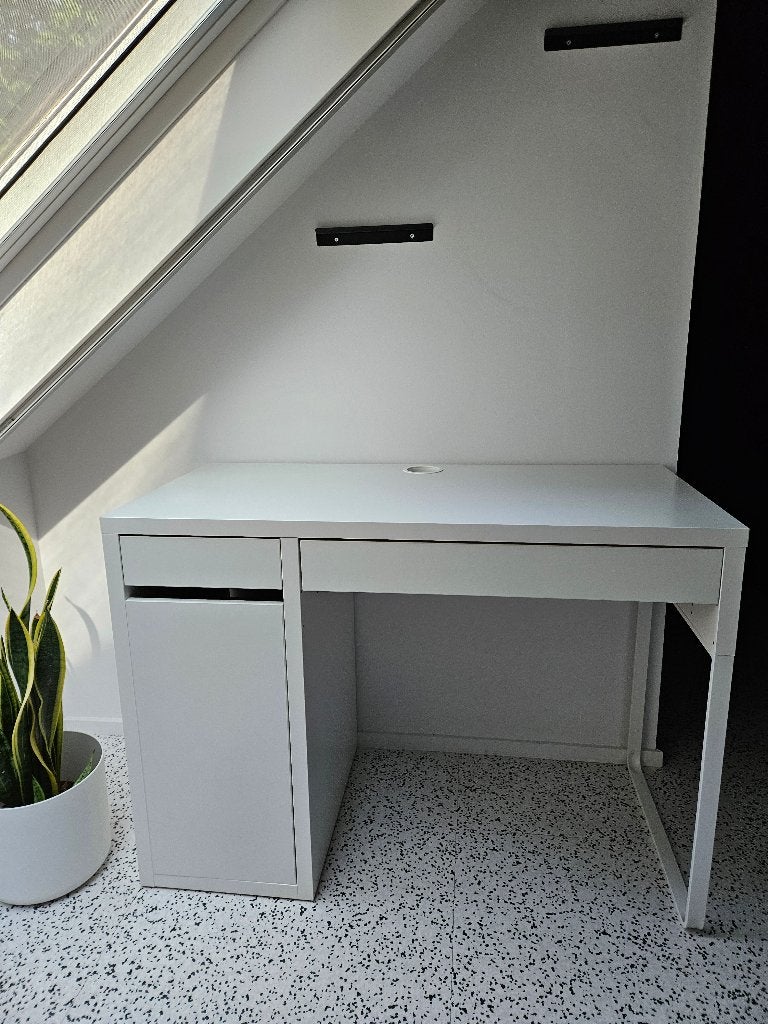 wit IKEA MICKE bureau, Maison & Meubles, Bureaux, 105 cm, Classique, 50 cm, Avec tiroirs