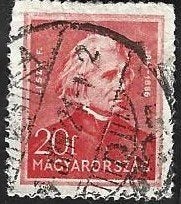 1 Postzegel Hongarije 1932 Bekende personen Liszt, Ophalen of Verzenden, Gestempeld