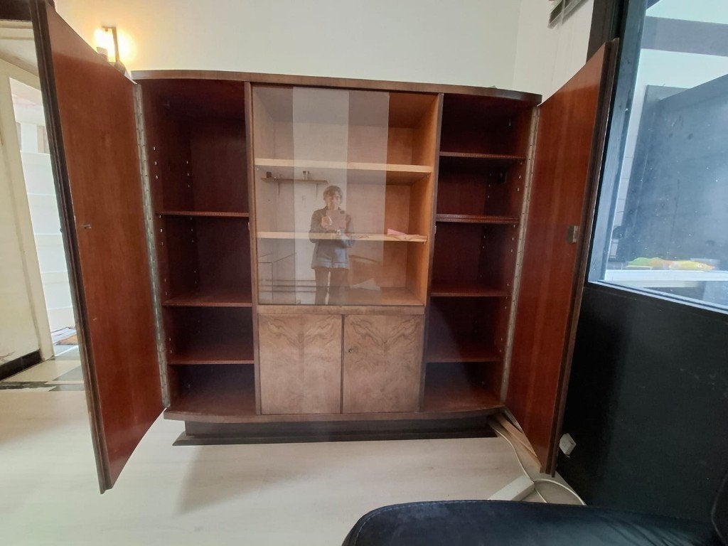 Retro Vitrinekast, Maison & Meubles, Armoires | Dressoirs, Utilisé, 150 à 200 cm, 25 à 50 cm, Avec porte(s), Avec tablette(s)