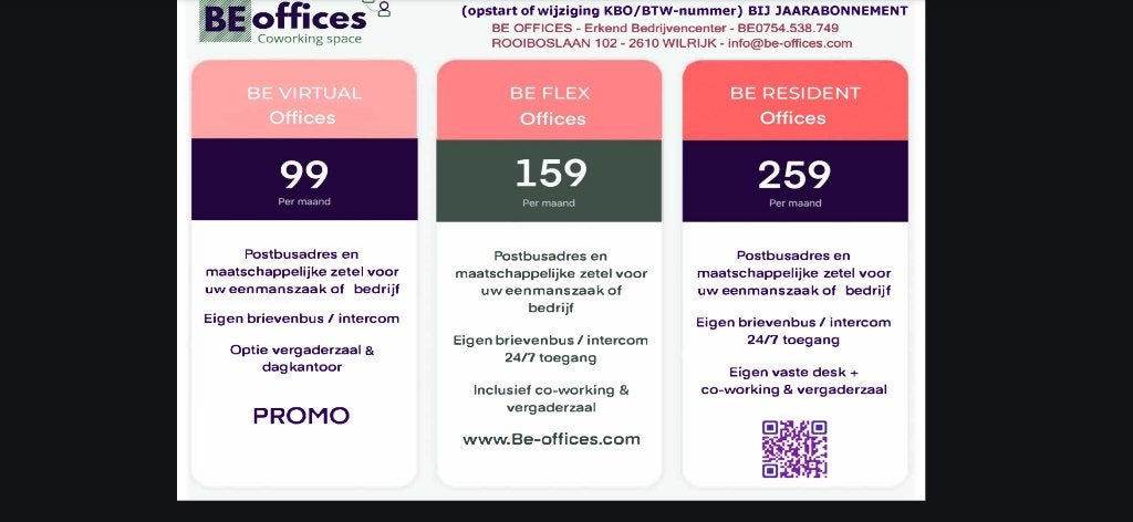 Professioneel adres voor uw bedrijf of eenmanszaak